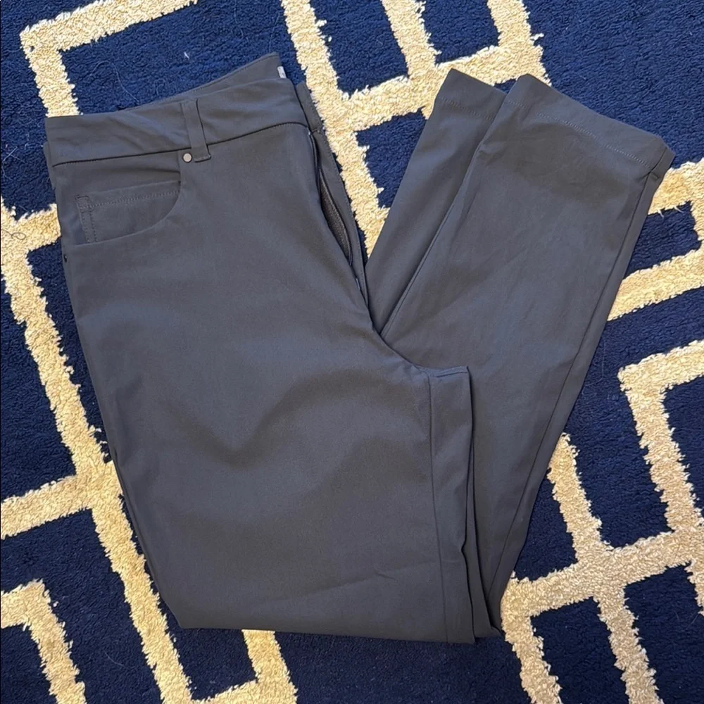Gray Chinos with Streamlined Silhouette